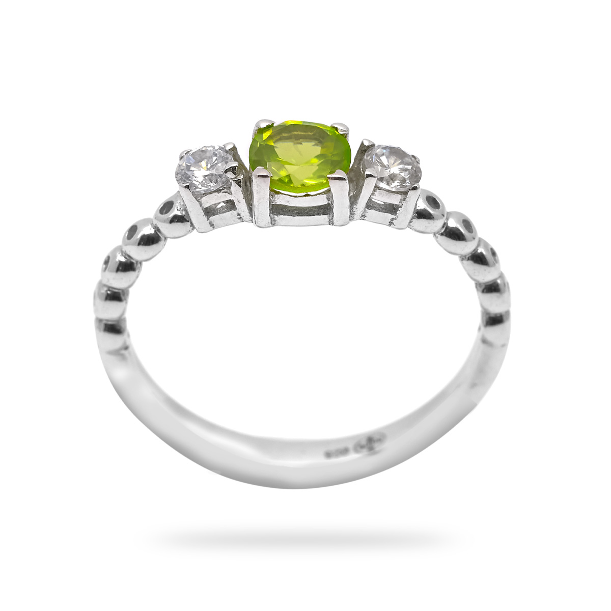 Silver Ring peridot topaze Sama